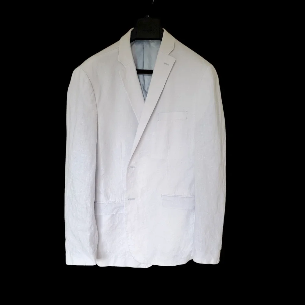 Lauren Ralph Lauren Light Blue Linen Blazer Sport Coat Jacket 48L